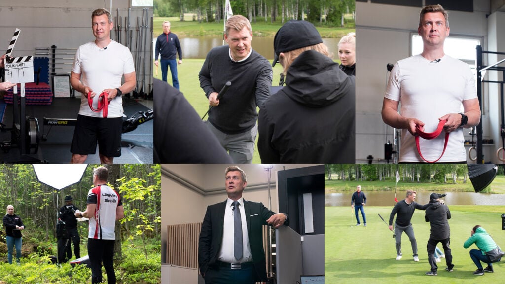 Videolla esiintyvien ihmisten kuvia Vakuuttavan suuri, välittävän pieni -videokuvauksista