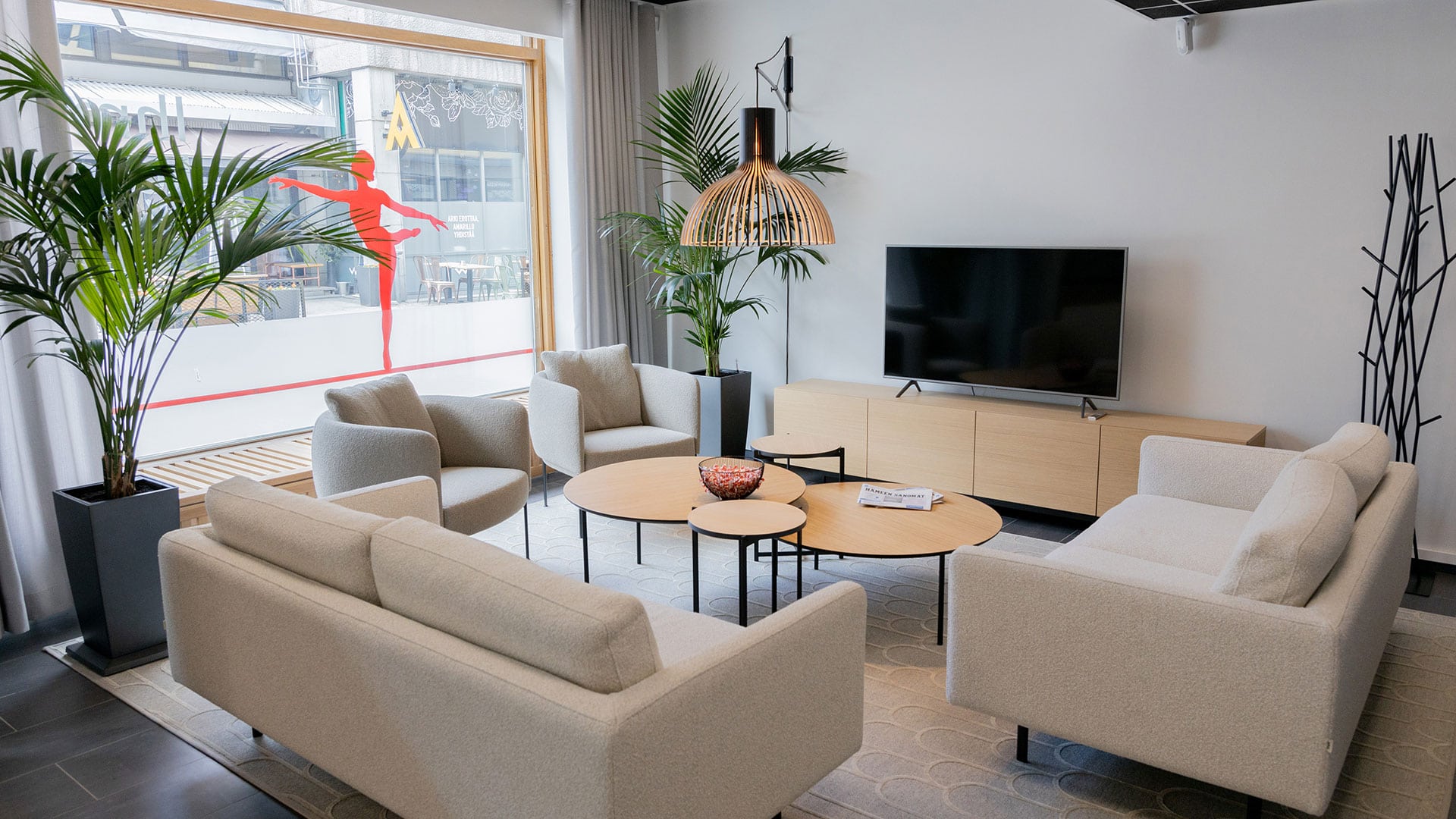 Pohjantähden konttorin olohuone